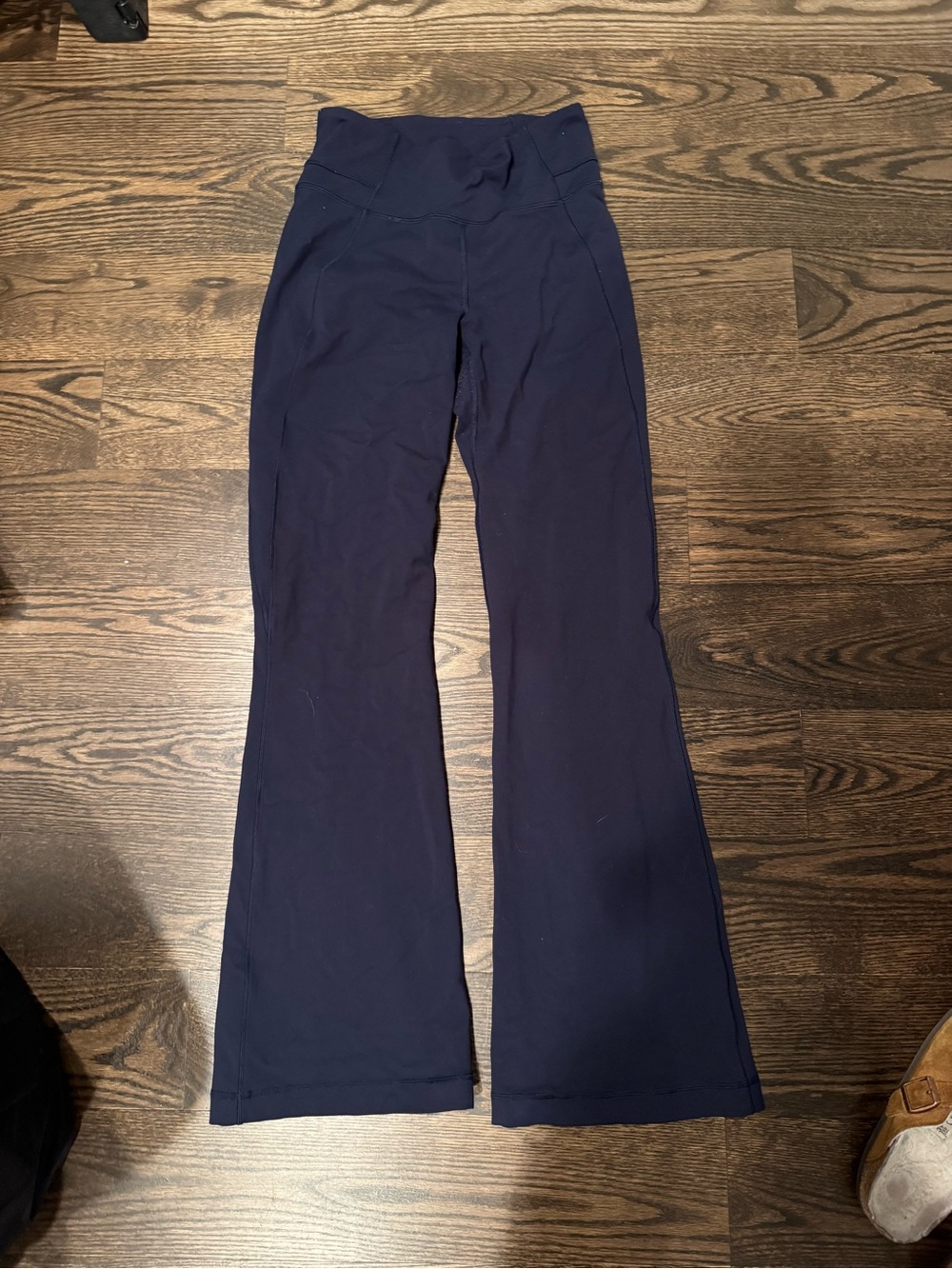 Lulu Navy Groove Flare Yoga Pants